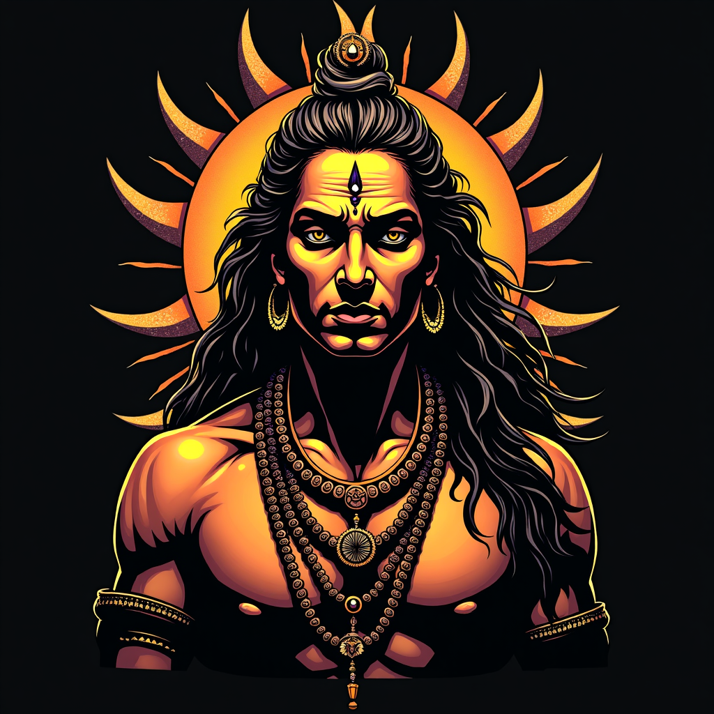Fierce Mahakal T-Shirt Design (Vector Art - Print Ready) gallery